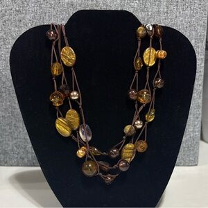 Multi-Strand Tiger Eye Necklace NWT
